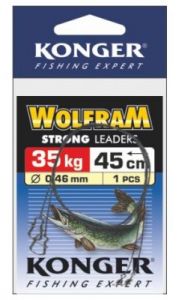 PRZYPON WOLFRAM STRONG 45cm/15KG KONGER